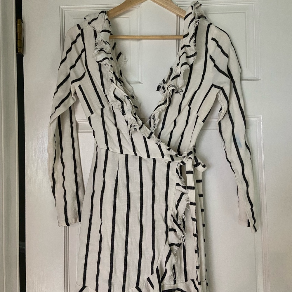 Striped summer mini dress